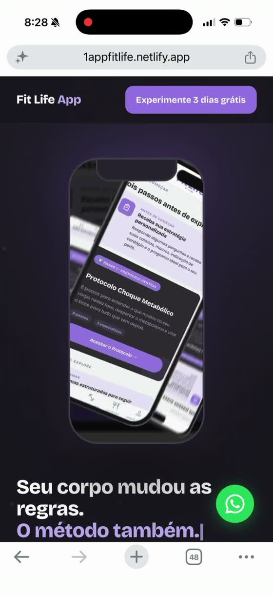 Fit Life App website